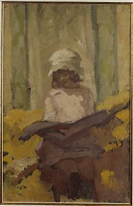 NICOLAE TONITZA (1886 - 1940) Fetiță cu turban citind