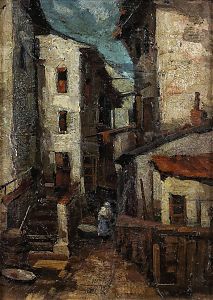 JEAN CHELLER (1911 - 1952) In the Slum